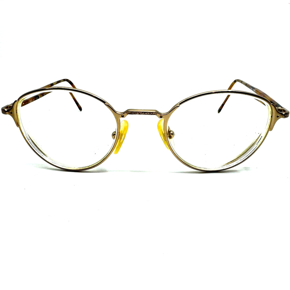 Logo Paris France 663 730 46-20-130 Gold Brown Full Rim Eyeglasses Frame‎ H9818